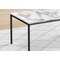 Monarch Specialties Table Set, 3pcs Set, Coffee, End, Black Metal, White Marble Look Laminate, Contemporary, Modern I 7892P - alternate 4